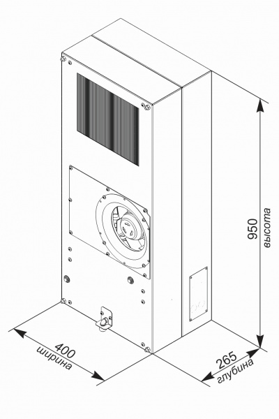Кондиционер для уличного климатического шкафа UNISPLIT MHW-215S(3)W UNIcontroller